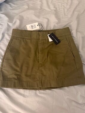 RE/Done Olive Green Women's Mini Skirt